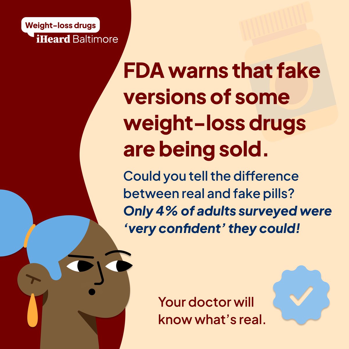 It’s okay to have questions about weight-loss medicines. Look to sources like your doctor, Mayo Clinic, and MedlinePlus to learn more. #iHeardBaltimore #WeightLossDrugs #StayAware #PublicHealthEducation