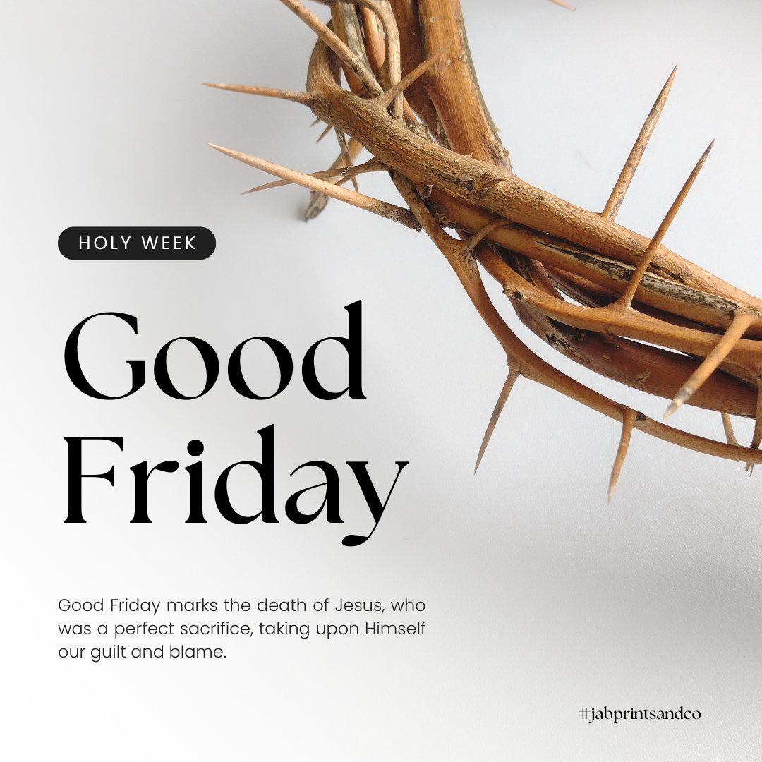 Praying you a blessed Good Friday filled with reflection, faith, and hope. 🙏 

.
.
.
.
.
.
.
.
.
.

#goodfriday
#JesusIsKing
#sacrifice
 #FaithInGod
#customizedtumbler
#customizedshirts
#Companyshirts
#tshirtprinting
#digitalprinting
#dtfprinting
#jabprintsandco