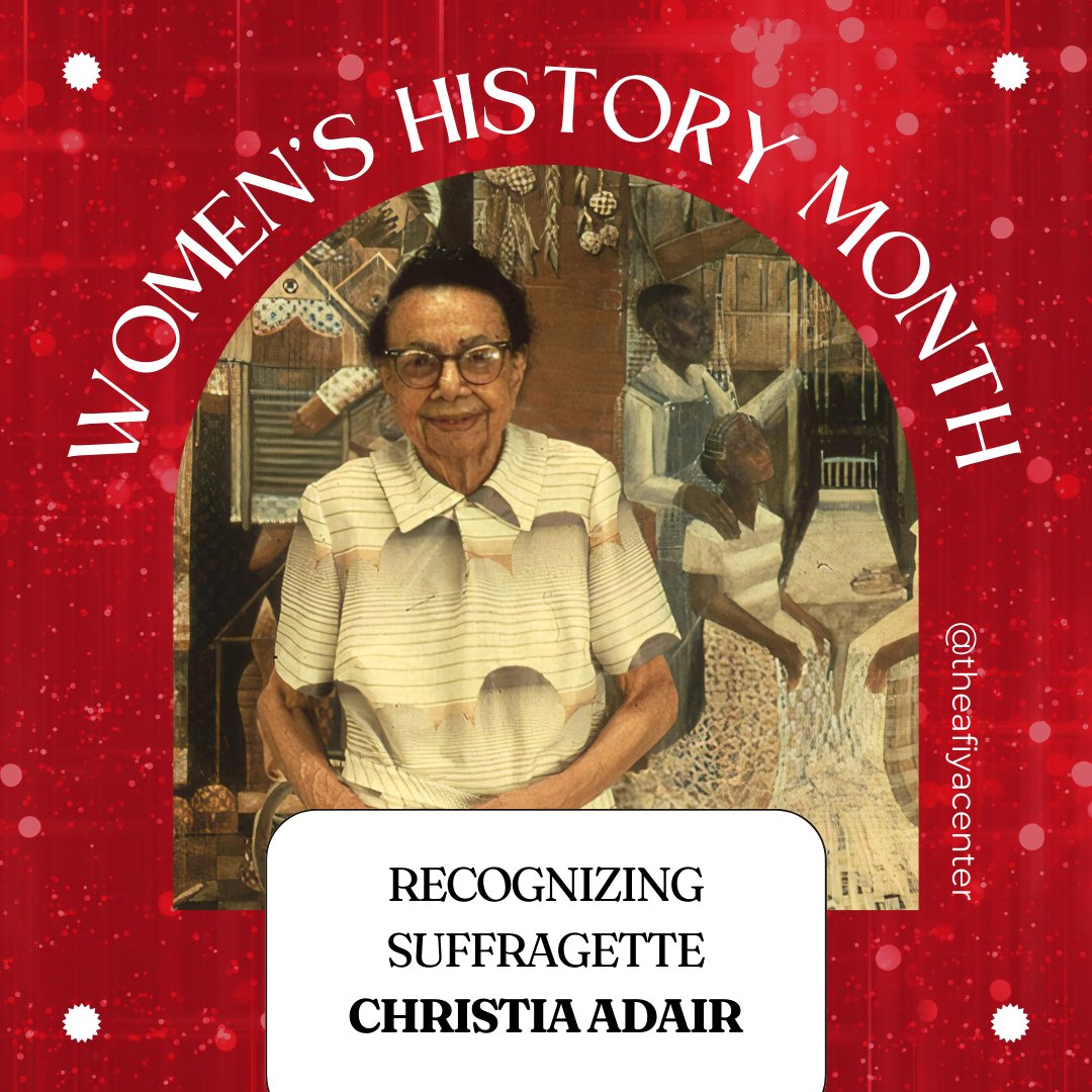 As an early member of the Houston NAACP, Black suffragist Christia Adair helped secure the right of Black womxn to vote and helped desegregate public spaces in Houston. She also made it possible for Black Texans to serve on juries and get county jobs. #WomensHistoryMonth