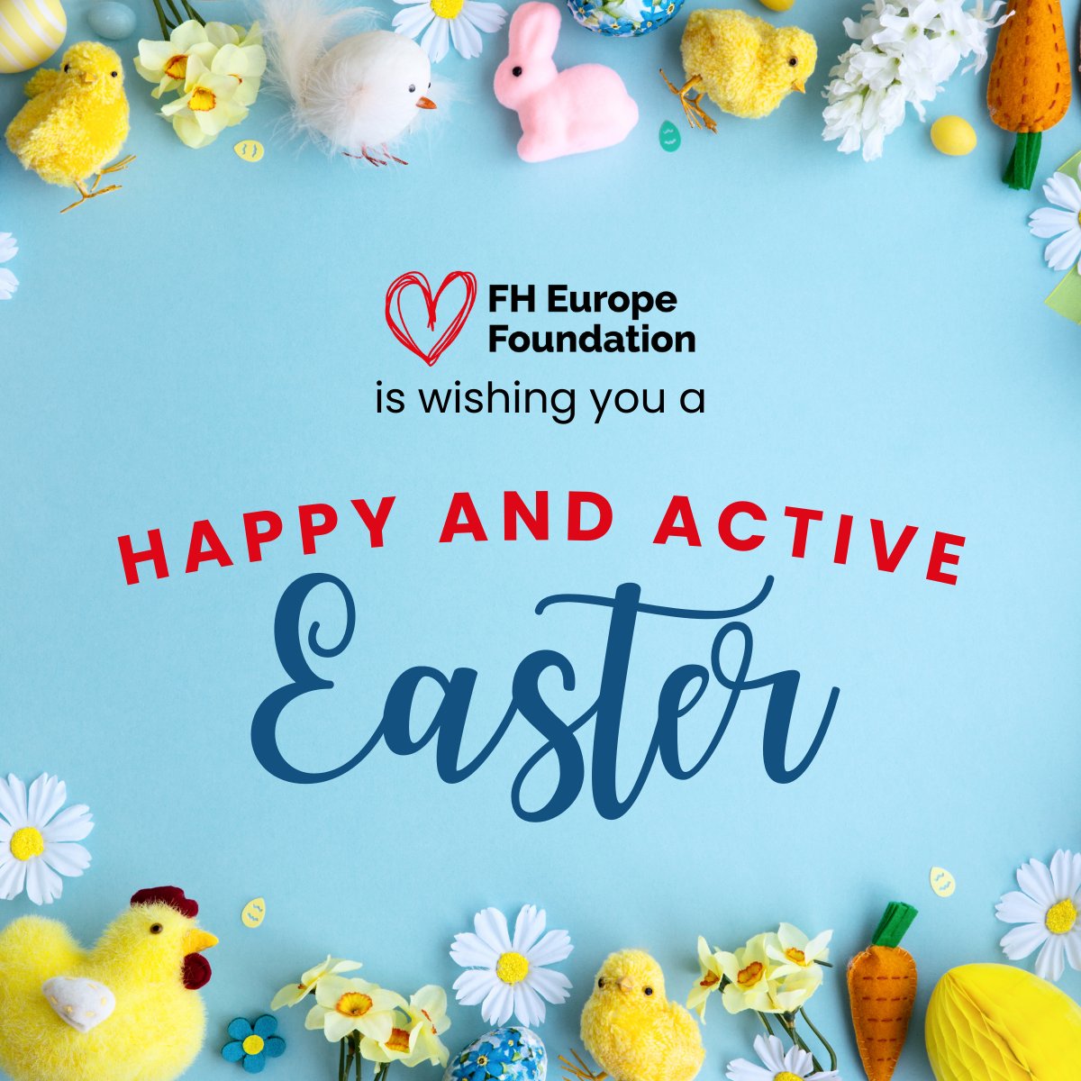 fhpatienteurope's tweet photo. π£π· Wishing you a very happy and active Easter holiday! π·π£
#happyEaster #FHEurope #VoteHealth2024 #FHEF https://t.co/aGD9ySlV9t