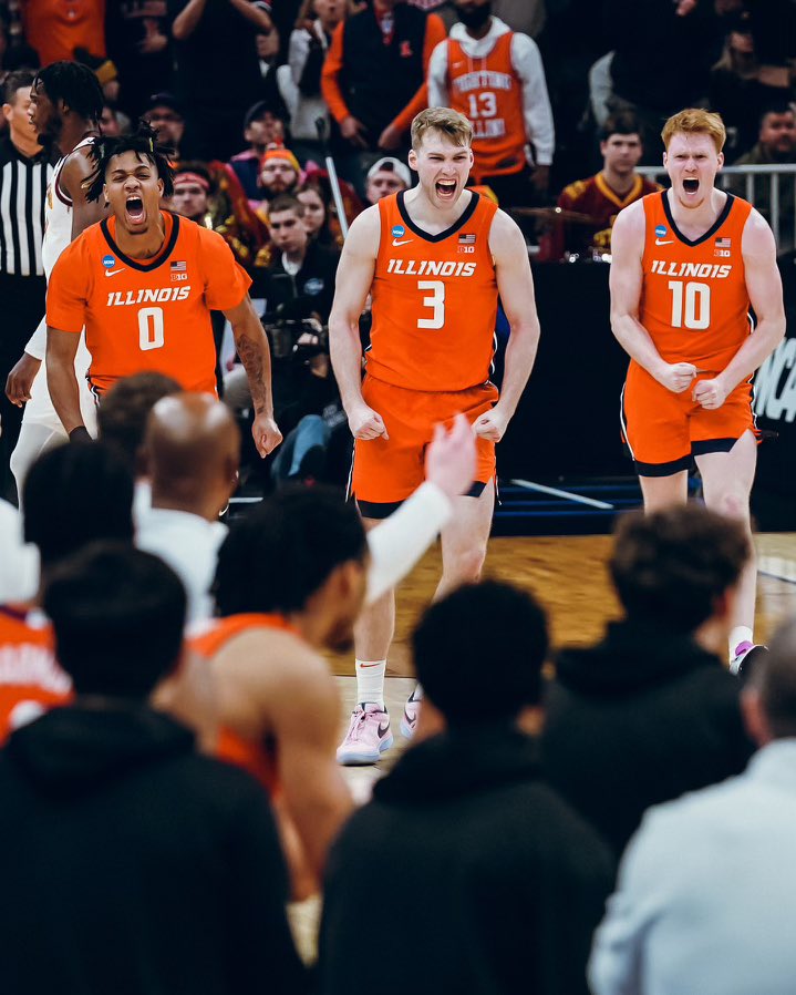 Tired of hearing about the best DEFENSE in the land. These boys took the challenge, played great D and had enough O to survive and advance. ELITE 8 here comes Illini Nation.