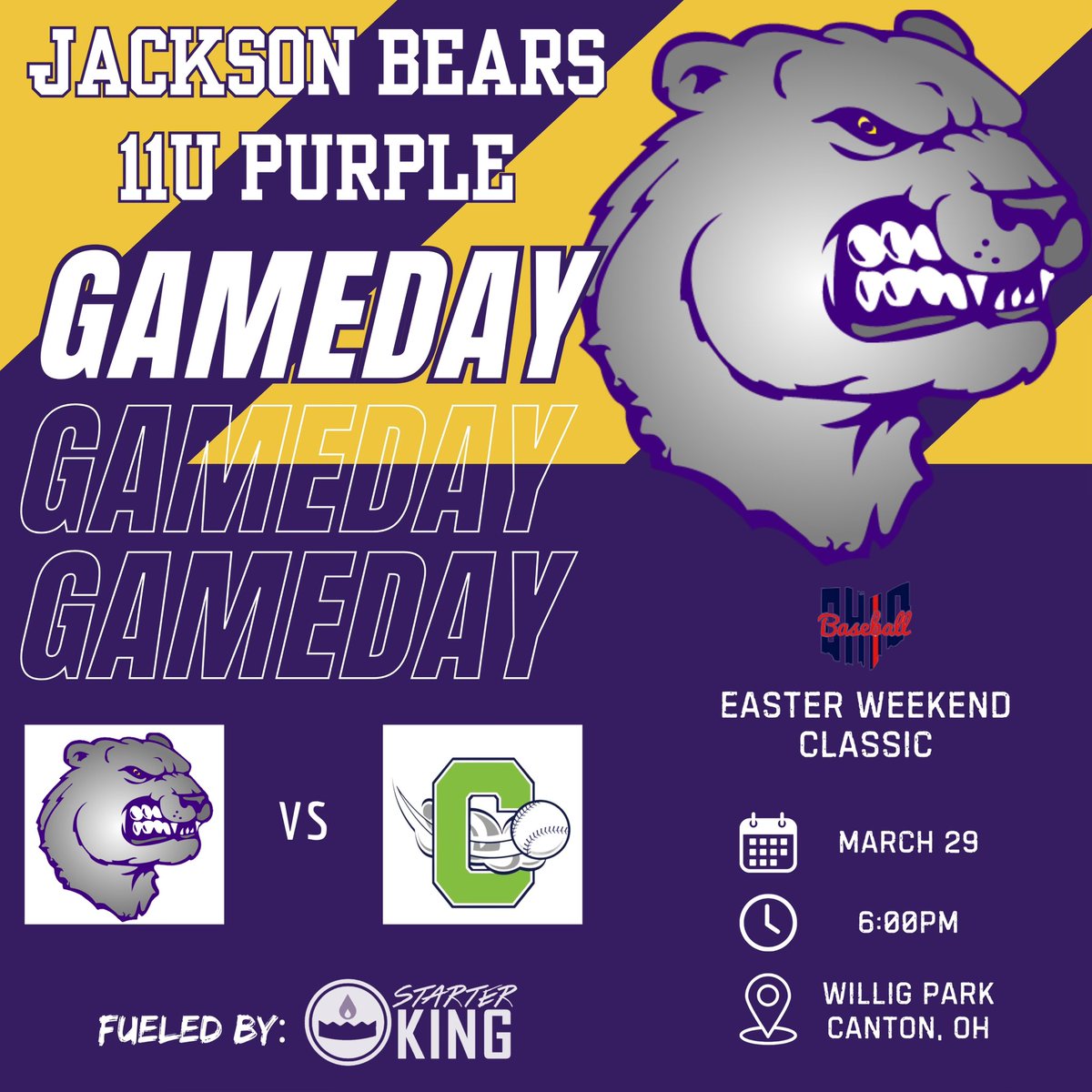 Your boys open the season today with two games in the Easter Weekend Classic. Let’s go!!! 😈 

#k2life #openingday