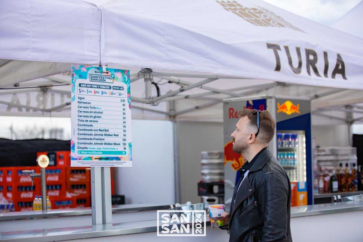 Apenas quedan unas horas para que comience la segunda jornada del SanSan Festival 2024. Recordad que siempre sienta bien una @CervezaTuria fresquita  😏 📸 @daniel_cruz_foto @patrymartinphoto