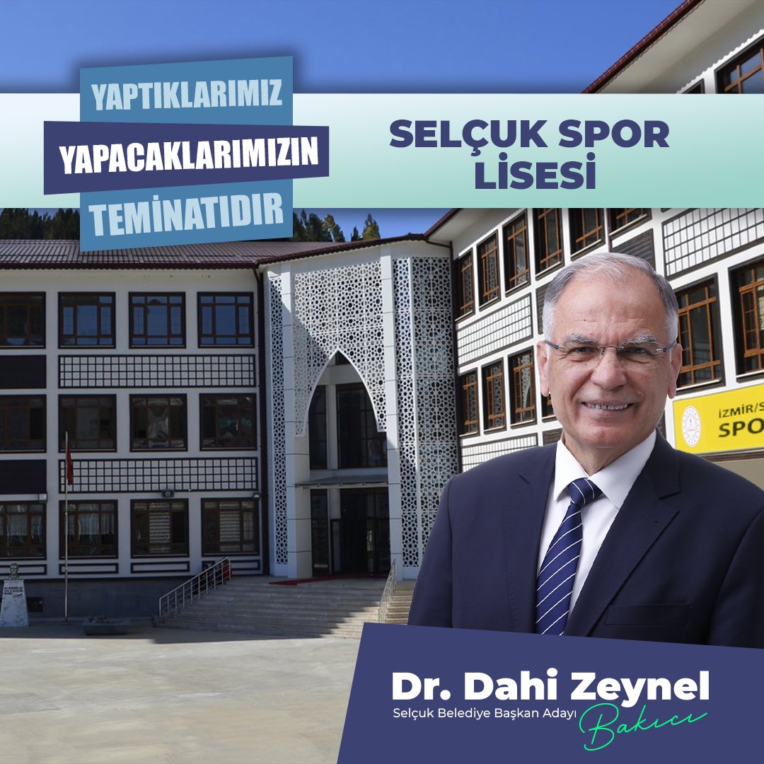 İlçemizdeki eğitim faaliyetlerini çeşitlendirecek; kuracağımız Selçuk Spor Lisesi'nde şampiyonlar yetiştireceğiz.

#proje