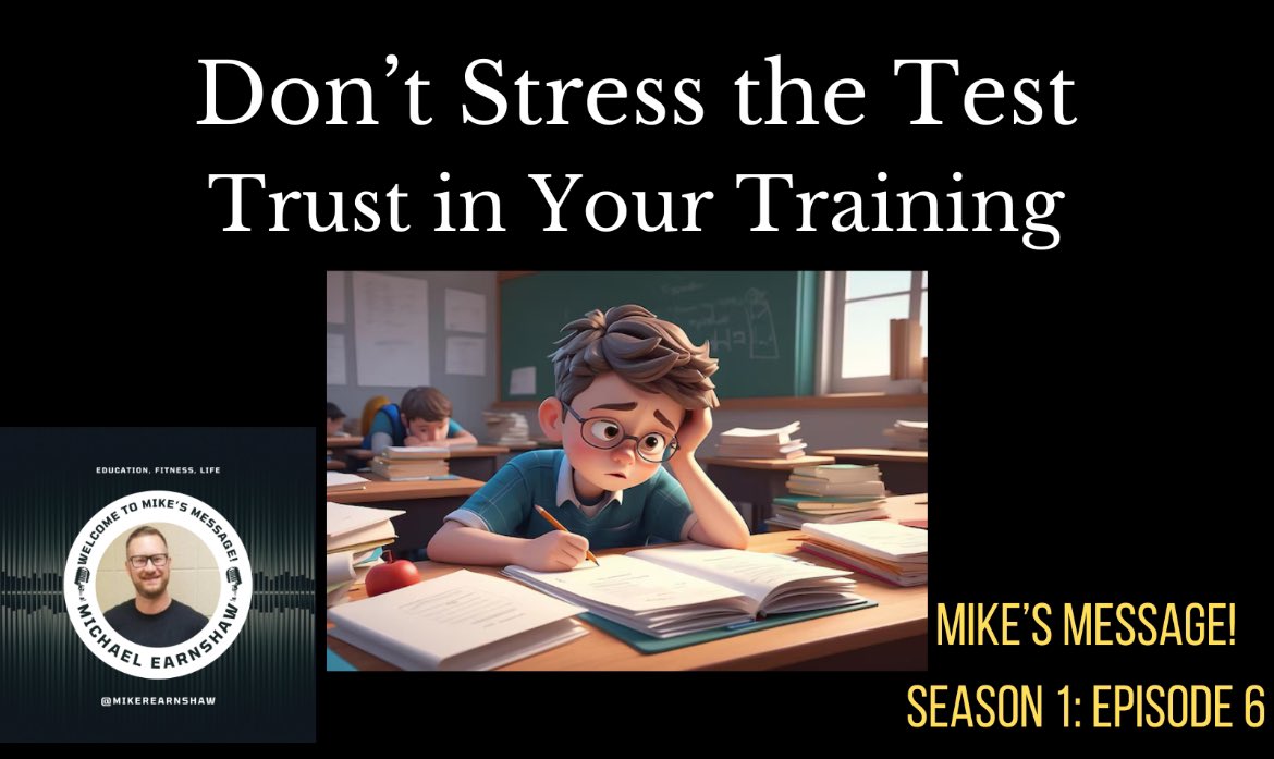 No matter what we are going through in life, we need to trust in the training that led up to the event. 

Trust in your training, don’t stress, you got this! 

🎙️

open.spotify.com/episode/1naQo6…

#MikesMessage #Podcast #Podcaster #fitlesders #principalsinaction #edutwitter #TEACHers