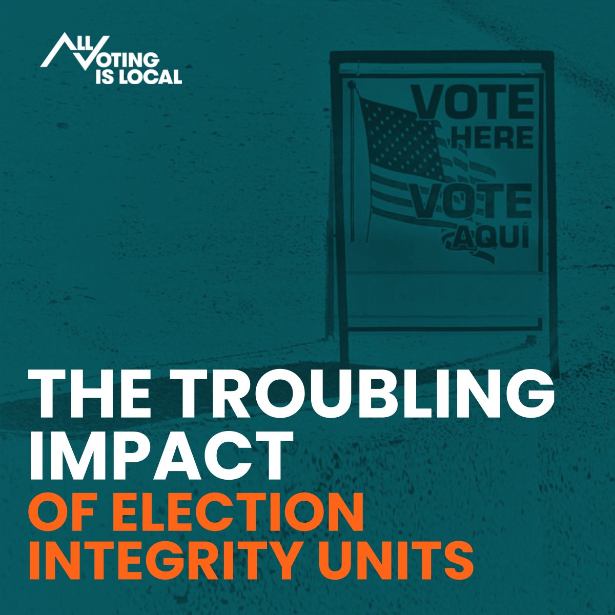 Election Integrity Units have emerged in response to the “Big Lie,” aiming to address unsubstantiated claims of voter fraud. Our newest report, created with @monicabustinza and Amanda Clark, details the issues these units have caused in Florida and Ohio. allvotingislocal.org/press-releases…