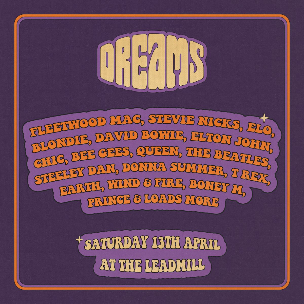 Unleash your inner rock ‘n’ roller this Saturday, with the legendary sounds of Fleetwood Mac and more 70s classics🕺 See you in room 3 at Sonic from 11pm! leadmill.co.uk/event/dreams-a…