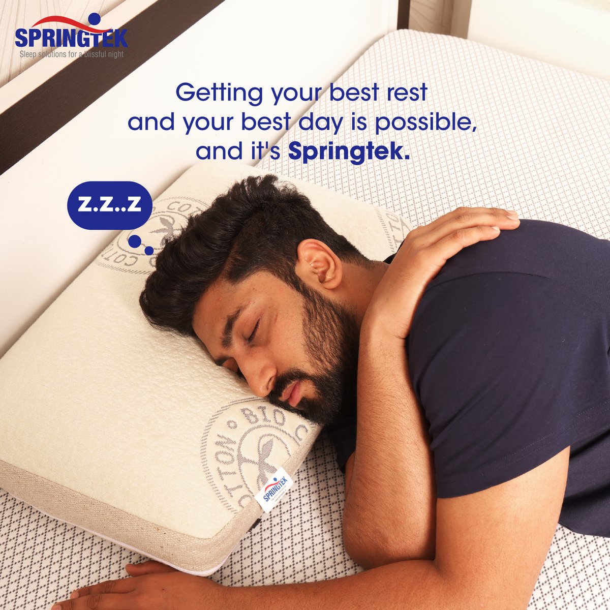 Getting your best rest and your best day is possible, and it's Springtek. 

Order Now 
springtek.in

#springtekmattress #sleepsolutions #pillow #charcoalpillow #sleepy