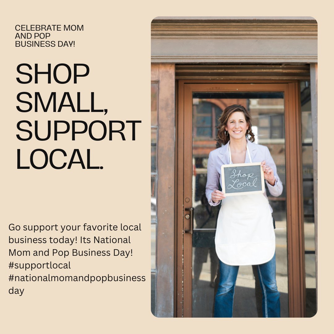 Go support your favorite local business today! Its National Mom and Pop Business Day!
#supportlocal #nationalmomandpopbusinessday #PrismMarketView #PrismDigitalMedia #PrismMediaWire