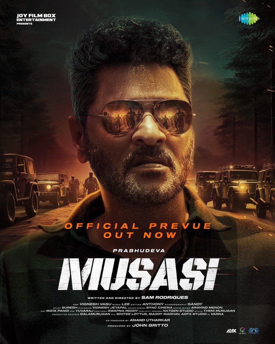 #Prabhudeva's #Musasi official Prevue is out now !!
👉🏻 youtu.be/9UWxmIkMLXU

Written Directed by #SamRodrigues 
Music by #Lee