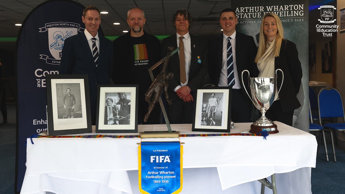 A name forgotten, true greatness, a 𝘁𝗿𝗮𝗶𝗹𝗯𝗹𝗮𝘇𝗲𝗿. It's been an honour to unveil a blue plaque at Deepdale this morning to commemorate the life and career of Arthur Wharton; the first black professional footballer and the first official fastest man on the planet. Thank…