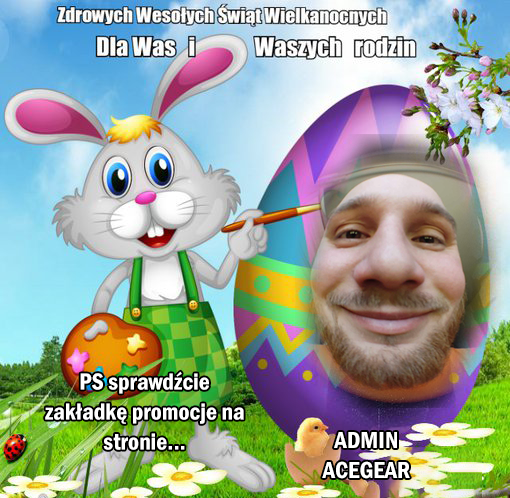 Kochani klienci,

Życzymy wam, byście w te święta znaleźli czas zarówno na celebrowanie wspólnych chwil z rodziną, jak i odpoczynek przy stanowisku gamingowym. Wszystkiego najlepszego od całego zespołu AceGear 🐰

P.S. Przez cały weekend na stronie wielkanocne promocje 😎