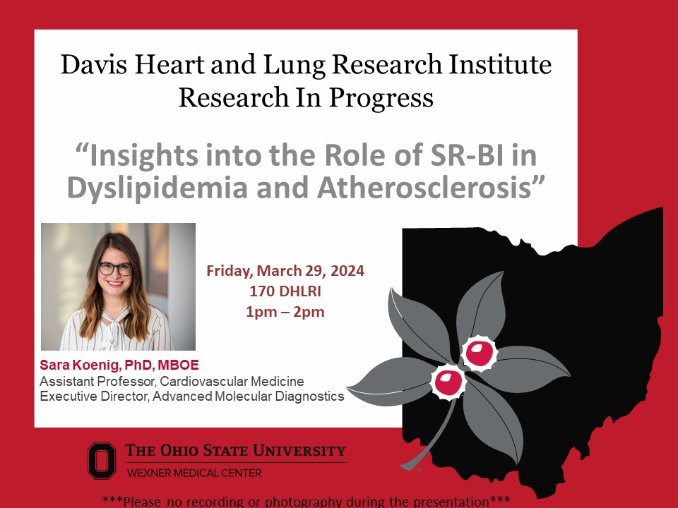Join DHLRI today, Friday, March 29 at 1p in 170 DHLRI for a Research In Progress with our very own Sara Koenig, PhD. @OhioStateMed @OSUWexMed
