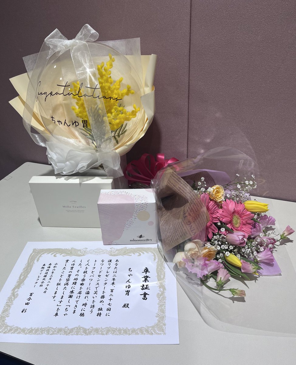 chanyui__914's tweet photo. 2021.10.1〜2024.3.29
ちゃんゆ胃の胃袋満たします

喋りも下手で漢字も読めなくてポンコツな私を受け入れてくださったゆりたお姉様、ちゃんゆ胃症候群の皆さん
2年半、本当にありがとうございました！！！

またどこかで皆さんのお耳に飛び込めますように👂

 #ちゃんゆ胃袋 https://t.co/A2cNw6jbvY