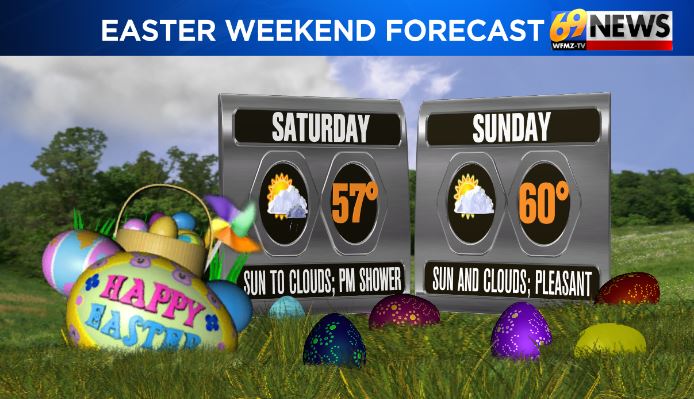 Your Easter weekend looks good! There could be a few showers late Saturday but other than that, it's mainly dry. Enjoy! # pawx #njwx