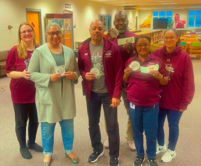 Our wonderful assistant principals were treated to decorative coasters and Starbucks gift cards from the library crew! They have received spontaneous gifts and well wishes every day this week from our staff! #PPSShines 🌟