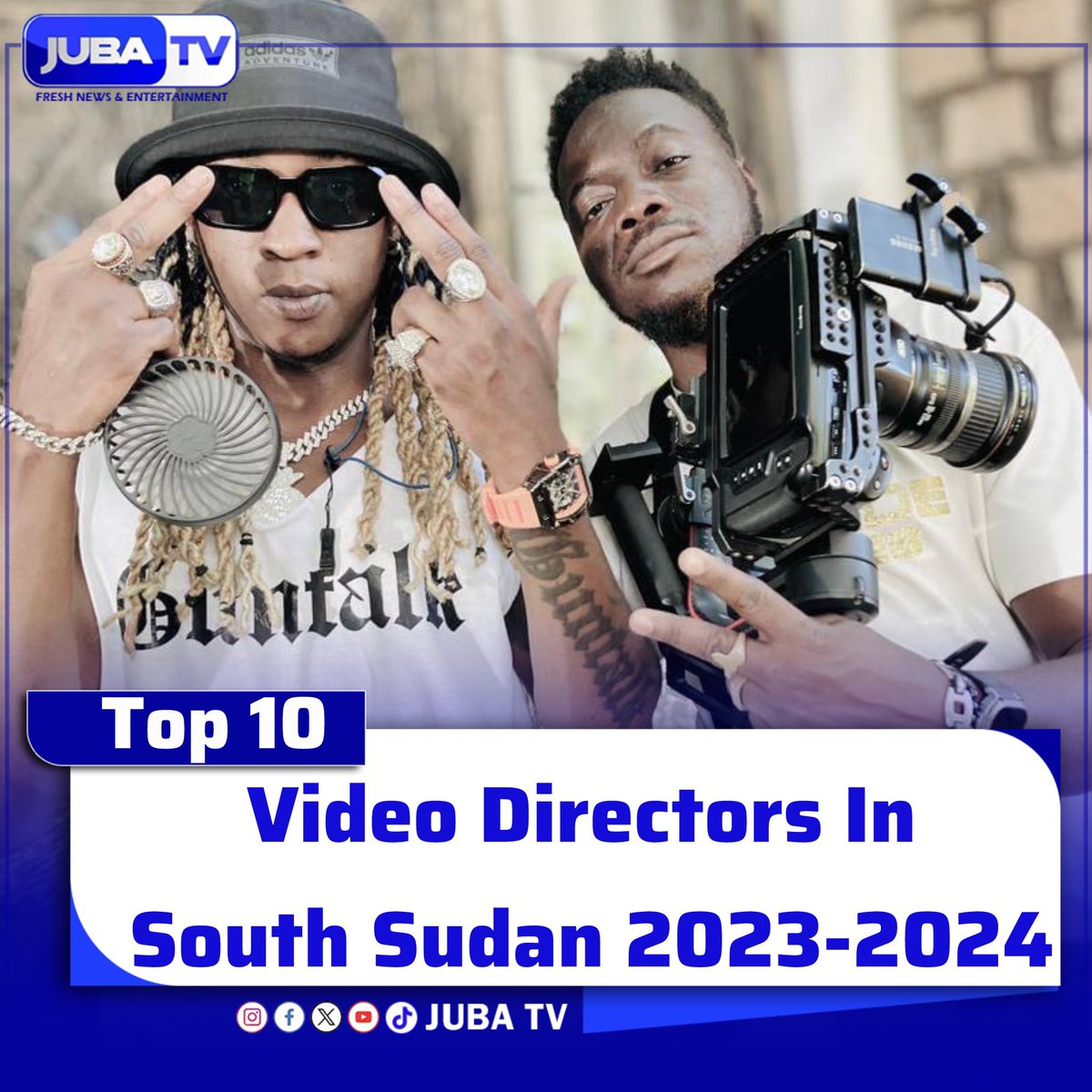 Juba_TV's tweet photo. Top 10 Video Director in South Sudan 

10• Dan K
09• Bull BC 
08•Director Malis 
07• Director Chrismas 
06• Director MJ 

05•Director Woja
04• Dir Mosh 
03• Bebe Pics 
02• K Pesa 
01• Director BK

Juba TV RECOGNIZE #SSOT #SouthSudan #Top10inSouthSudan https://t.co/0eHfABfZGW