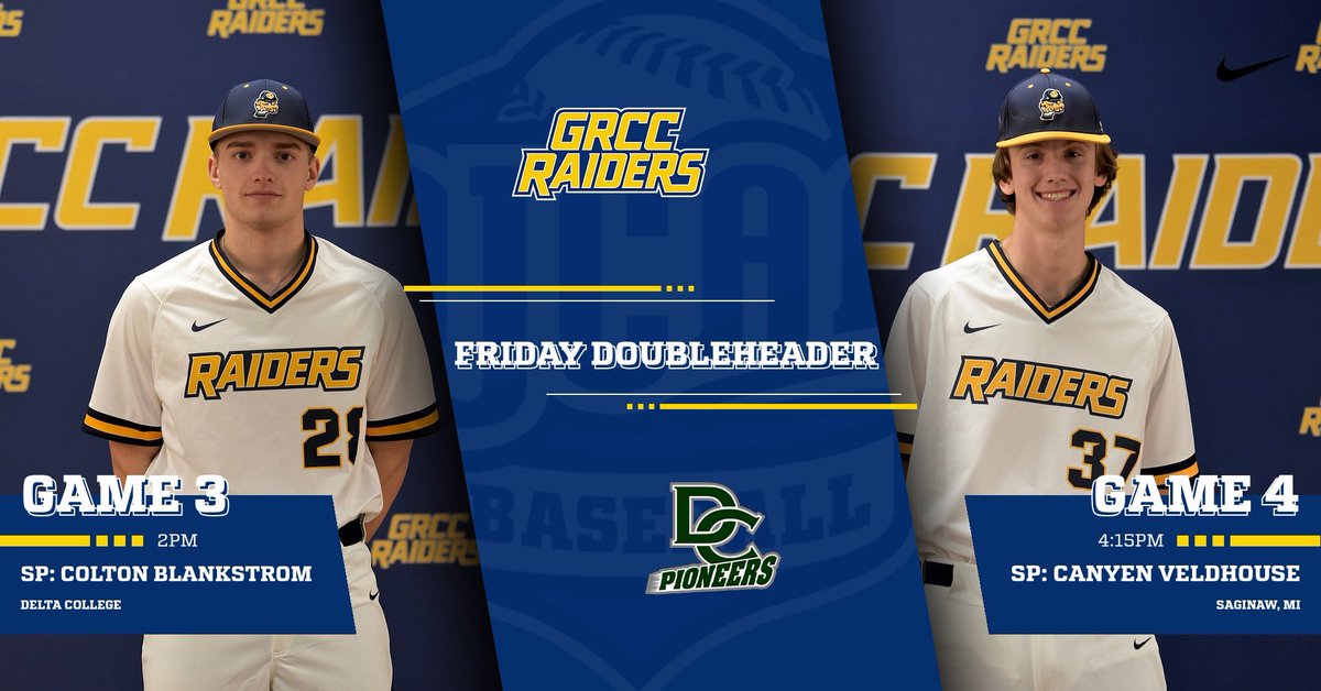 baseball_grcc's tweet image. Going for the sweep this afternoon vs Delta

@CBlankstrom and @FameFireball each take the mound looking to build off our strong start to the series yesterday

First pitch 2:00