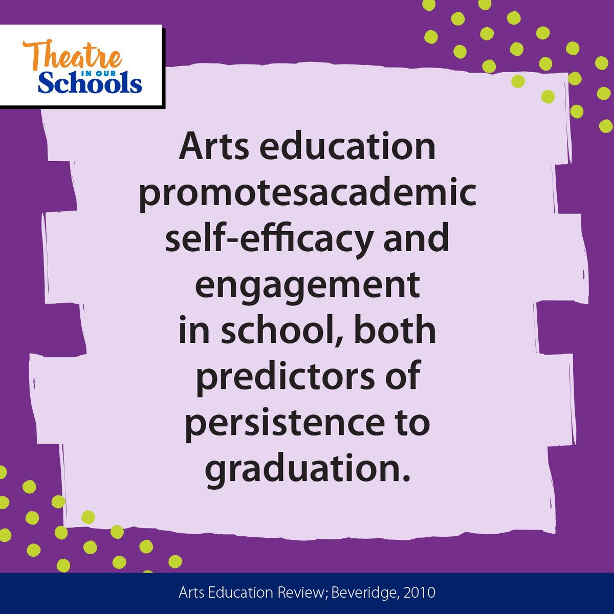 In our theatre programs and on our stage, we already know this is true. Let's remind our communities and administrators too! #TheatreInOurSchools #TIOS24