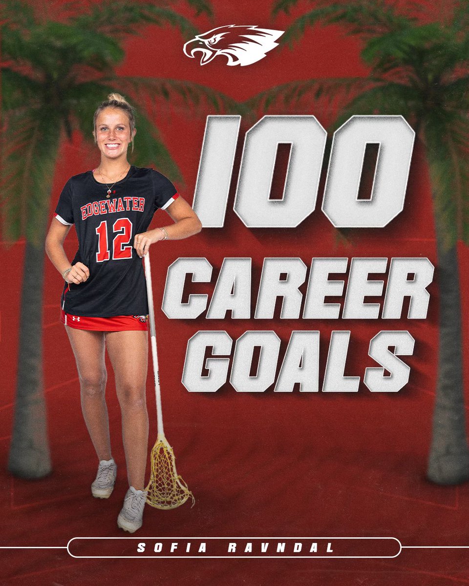 Senior Eagle Sofia Ravndal reach a milestone in her Edgewater Girls Lacrosse career. Congratulations and more goals to come.