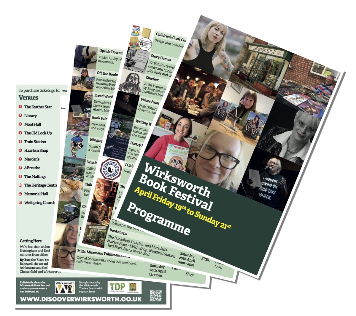 The printed book festival programme comes out Fri 5 April. Get the whole run down of events across town on the 19-2 April. The big day is Sat 20.
Full details - discoverwirksworth.co.uk/event-listings #bookloveruk #bookfestival #authors #booksignings #authortalks #peakdistrict #derbyshire #derby