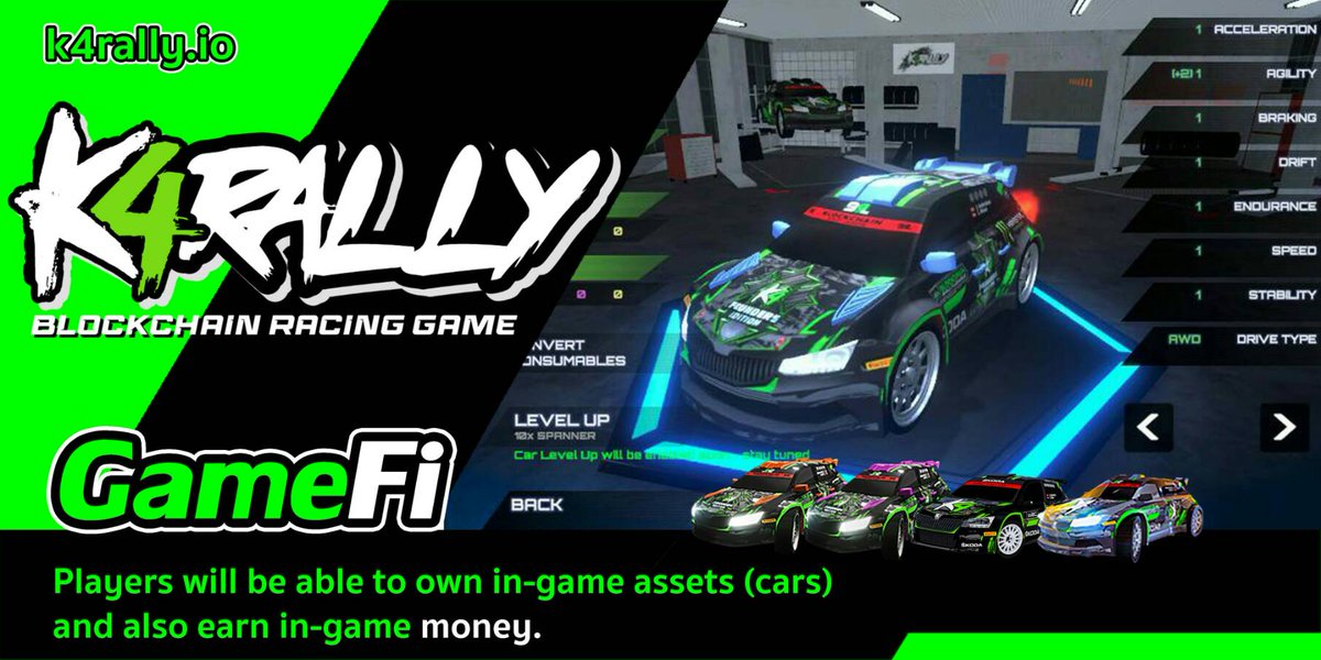 🎮 GameFi is the future of gaming! With blockchain technology and NFTs, players can 'own' their in-game assets and 'earn' real money while playing their favorite games Join the revolution today! 👉 game.k4rally.io #BlockchainGaming #NFTGaming