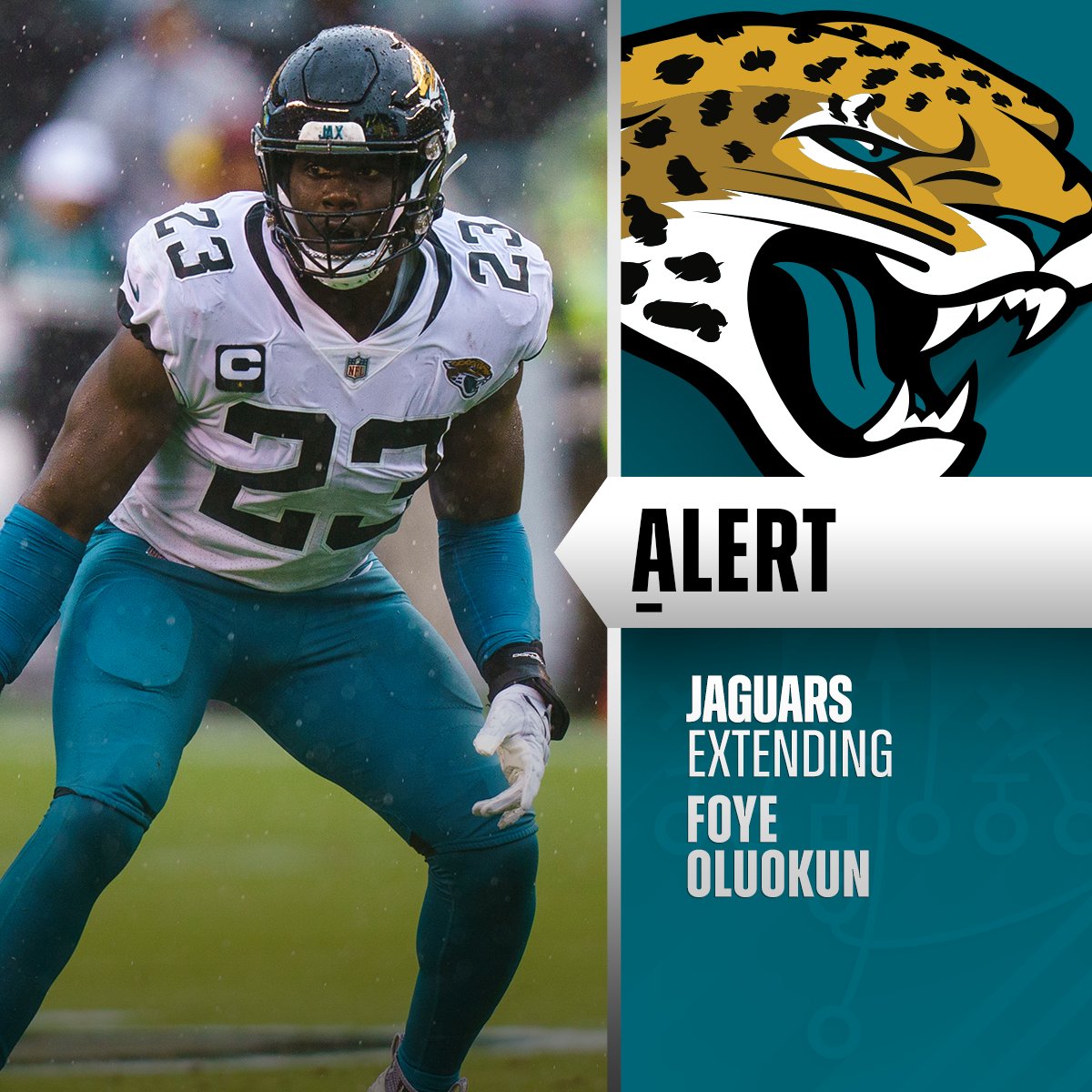 Jaguars, LB Foye Oluokun signing new four-year, $45 million deal ($22.5 fully guaranteed) (via @tompelissero)