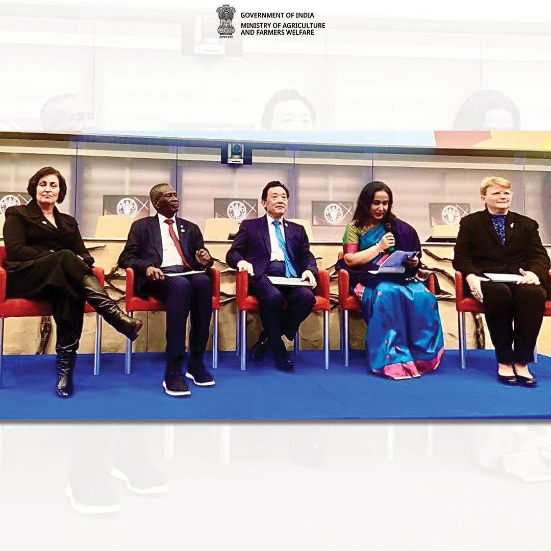 Smt. Maninder Kaur Dwivedi, Additional Secretary, Department of Agriculture and Farmers Welfare, GoI, delivered the keynote address for Bharat, highlighting the thriving millet ecosystem of the country empowering crores of smallholder farmers 

#IYM2023 #FAO #IYMClosingCeremony