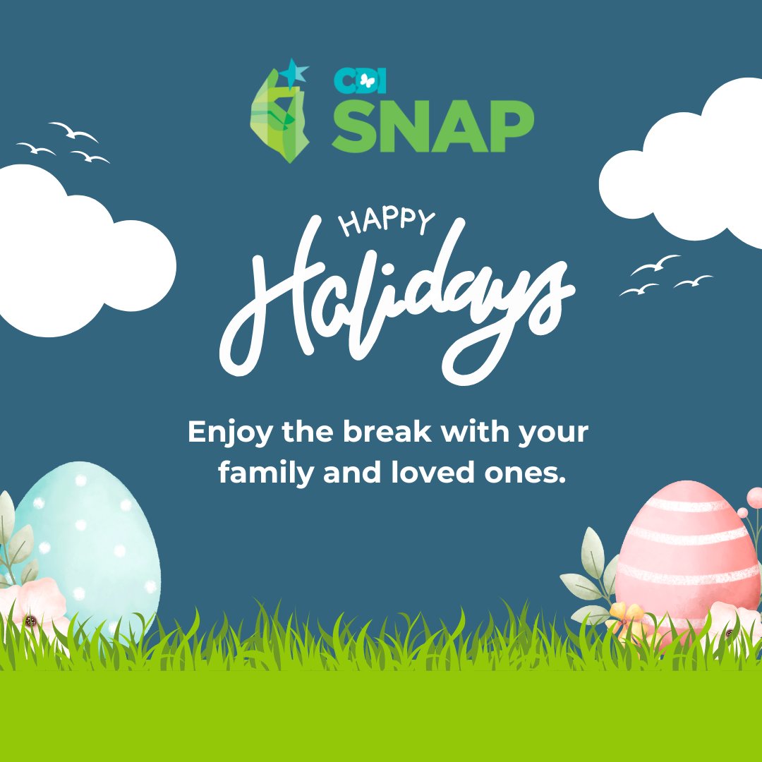 Happy Holidays! 
Please be reminded that CDI will be closed Good Friday, March 29, through Monday, April 1, 2024 for the Easter holidays. 
We will re-open Tuesday, April 2, 2024.
Have a great weekend with your family and loved ones.