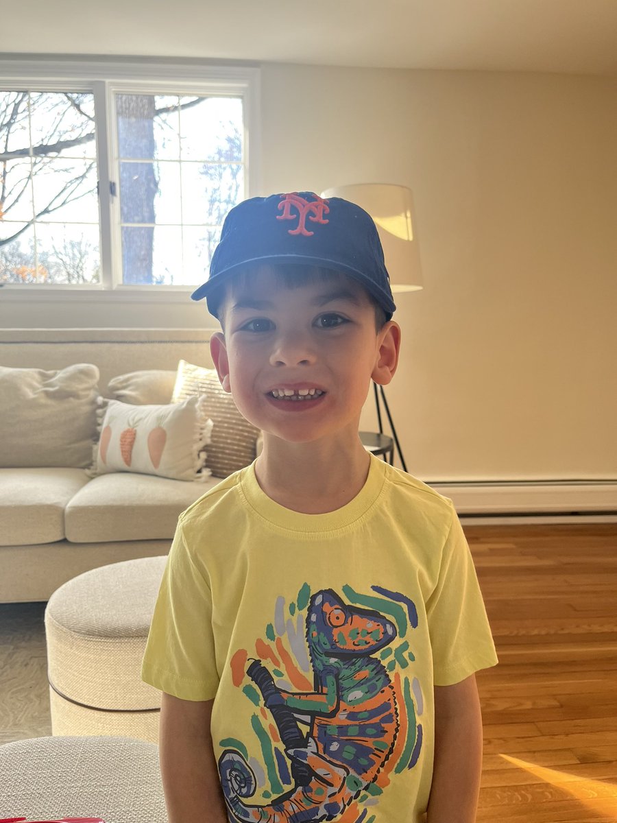 Hope springs eternal!! LFGM - this kid needs to see dad happy until at least the All Star Break!! @Mets #OpeningDay