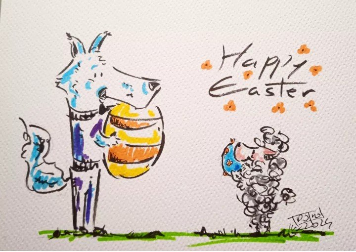 Happy EASTER 💐 Buona PASQUA #easter #kidlitart #childrensillustration