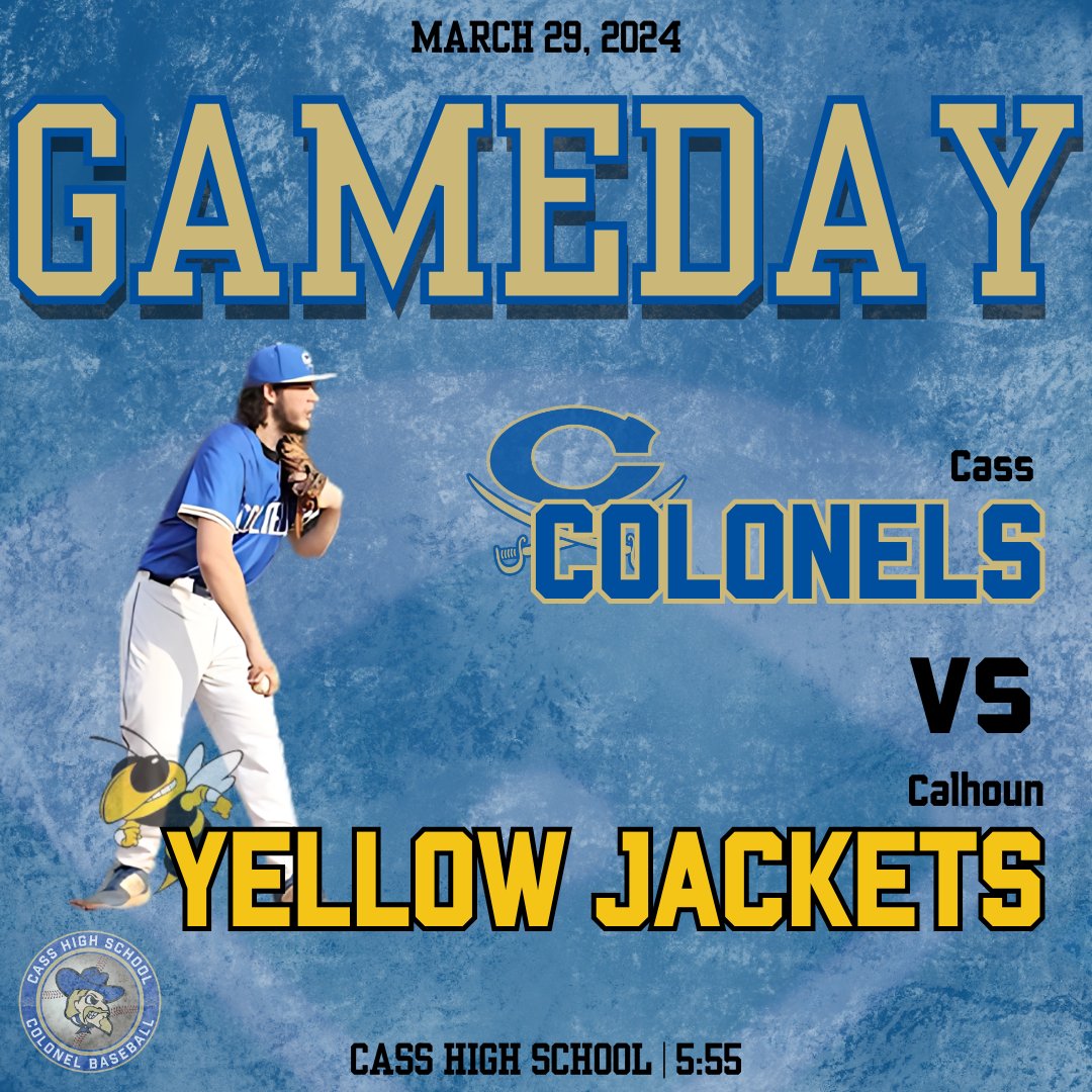 The Colonels wrap up the region series with Calhoun tonight at Cass at 5:55. Winner takes the series. Come celebrate the beginning of Spring Break with a fun night at the ballpark! #FireTheCannon