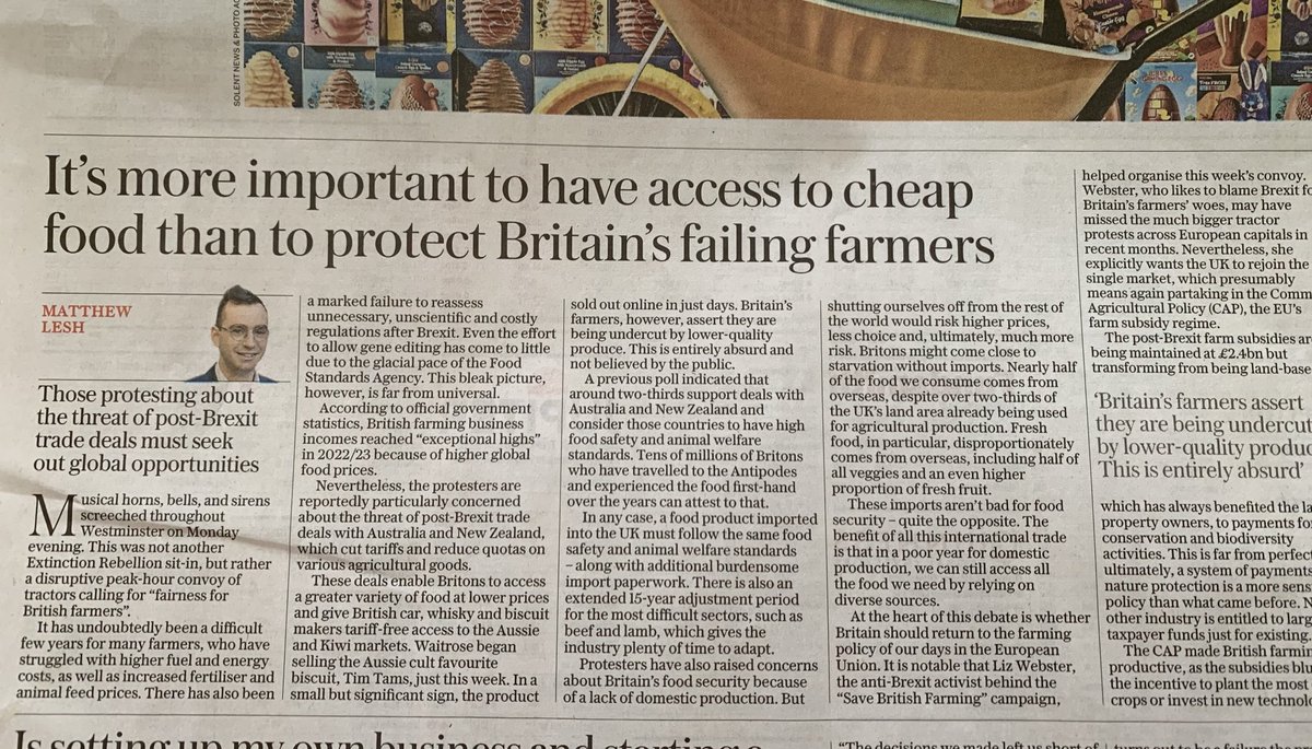 How many read this article yesterday by Matthew Lesh? If you did see it, what are your thoughts?