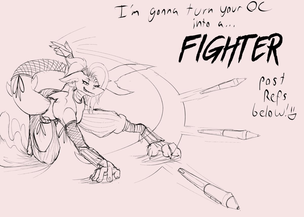 Zephuur1's tweet image. IMMA DRAW UR OCS AS THE TYPE OF FIGHTER I THINK THEY ARE!!
And imma stream it too :0
All you gotta do is

Like
Comment ref
Retweet

 I’m only doing sketches and If I don’t get to yours I apologize but I will try to get to as many as possible ^^