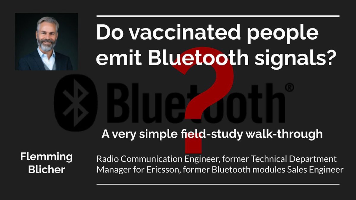 Flemming Blicher, Bluetooth modules Sales/ Radio Communication Engineer proves, that HUMAN BODIES emit MAC Ids 

#IEEE 802.15.1

There was no informed consent.

This is a HARD STOP. 

Humans deserve the truth.

#BodilyIntegrity

#BodilyAutonomy

rumble.com/v2j5lws-do-vax…