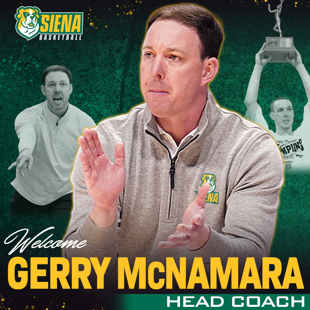 🏀 We're excited to announce Gerry McNamara as the 1⃣9⃣th head coach in @SienaMBB history Welcome @Coach_McNamara! 📰 t.ly/0lyjT #MarchOn x #SienaSaints