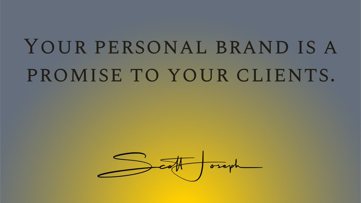 Believe in the power of your personal brand as it holds the potential to make a lasting promise to your clients. Embrace it and never stop exceeding their expectations. Your brand is your legacy.

#yourlegacy #legacy #personalbrand