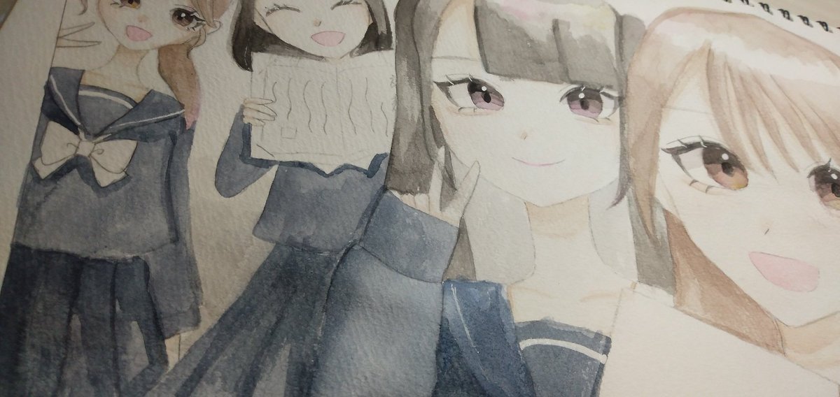 s1r01__flower's tweet image. 水彩時間かかりすぎる...