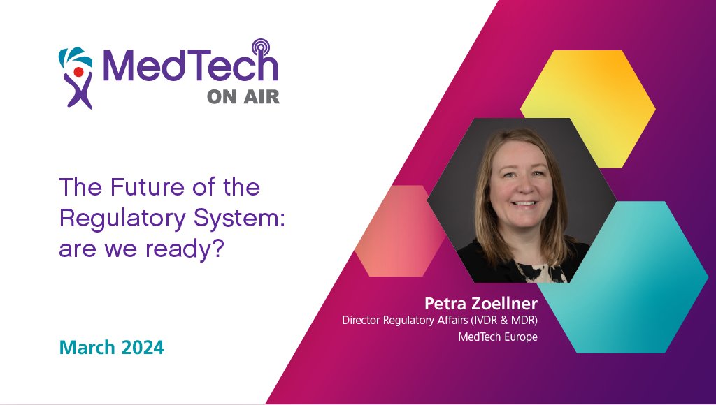 🎙️A new episode of #MedTechONAIR is live! In this episode, we welcome Dir. of Regulatory Affairs Petra Zoellner to discuss our vision for the Future of the EU’s regulatory system for medical technology & the benefits for #patients 🎧Listen here (13 mins):bit.ly/MTOAS4E3