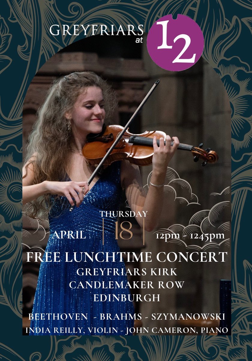 My sister India is performing a recital in Greyfriars Kirk on Thursday the 18th of April at 12! She will be playing a programme of Beethoven, Brahms, and Szymanowski! I highly recommend going to it!