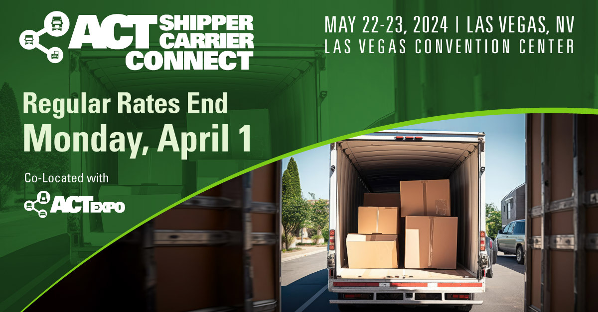 📣 Save more than 20% on an ACT Shipper-Carrier Connect pass when you register by April 1. Attendees will have the chance to benchmark their company’s efforts against industry peers and learn strategies for building a competitive sustainability plan. okt.to/T1PFZl