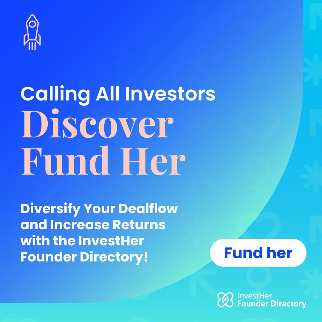 📣 Investors, diversify your deal flow with the 'Fund Her' section of the InvestHer Founder Directory ✨ Curated, global women founder deals await 🌍 → directory.globalinvesther.com/fund-her #InvestInWomen #FundHer #InvestHerFounderDirectory @GlobalInvestHer