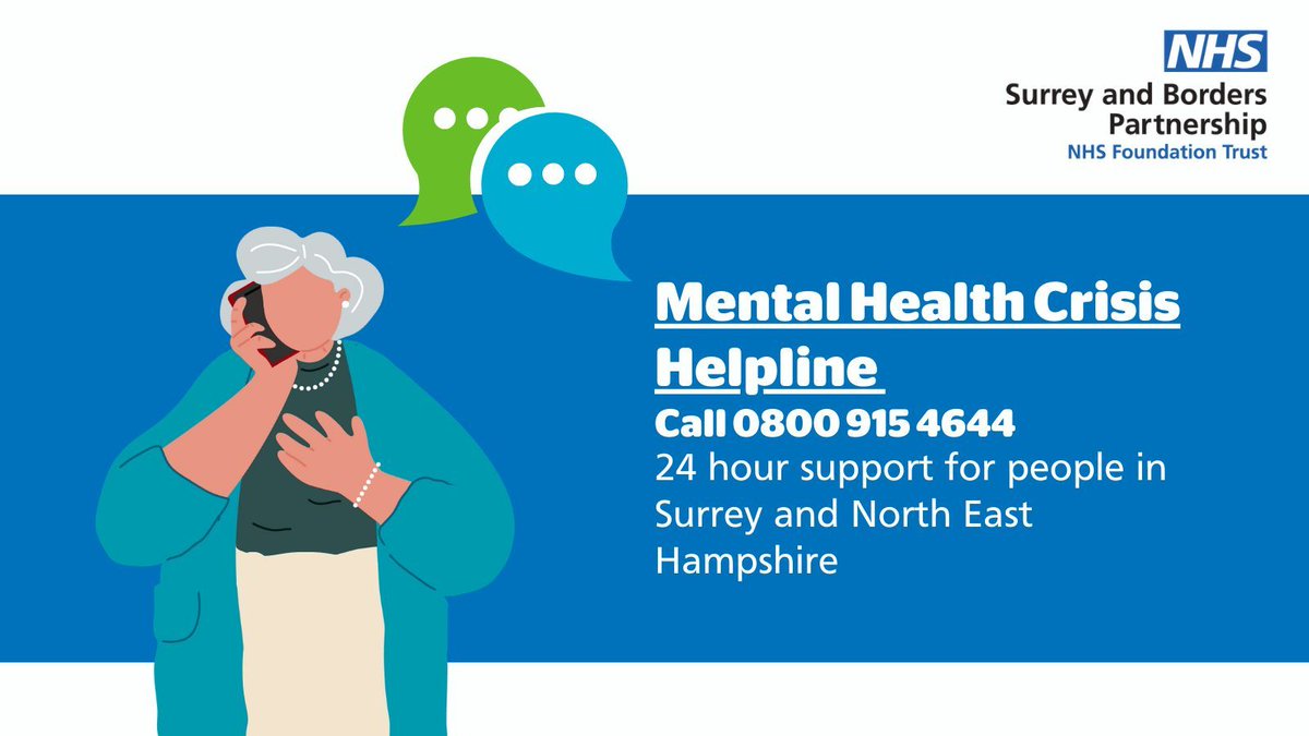 Support is available this bank holiday if you or someone you care for is experiencing a mental health crisis. Call our crisis telephone line 24-hrs a day, 7 days a week on: 0800 915 4644. For more crisis support options visit: bit.ly/3TTaHGW