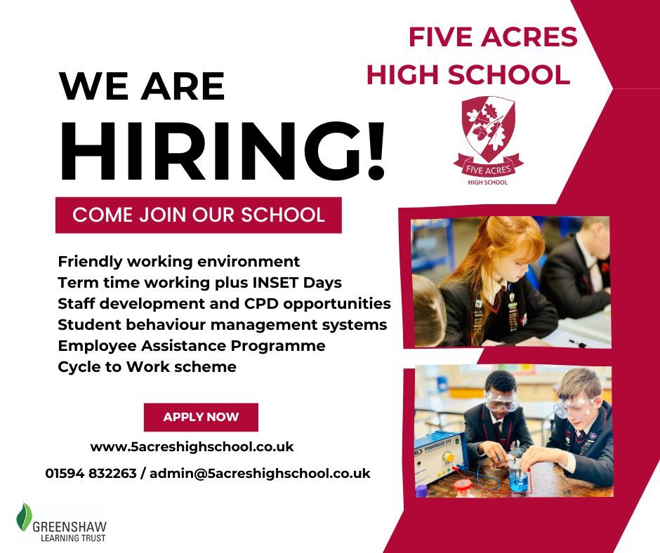 If you have experience working with children and are interested in behaviour management, we have an exciting opportunity to join our world-class school as our Alternative Provision Manager. For full details and to apply, please see the school website - buff.ly/3OfkG5r