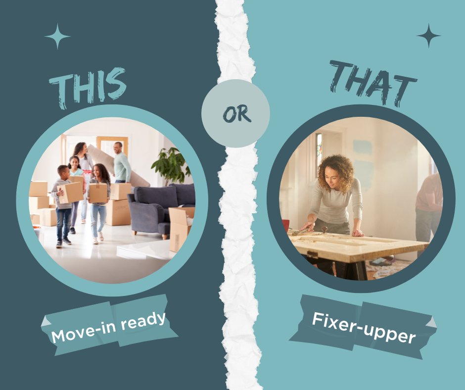 🏠Move-in ready? or Fixer-upper?🏚

Which do you prefer and why? 😁

#thisorthat #nest4u #nestrealty #angiemoneymakerrealtor #moneymakerrealestate