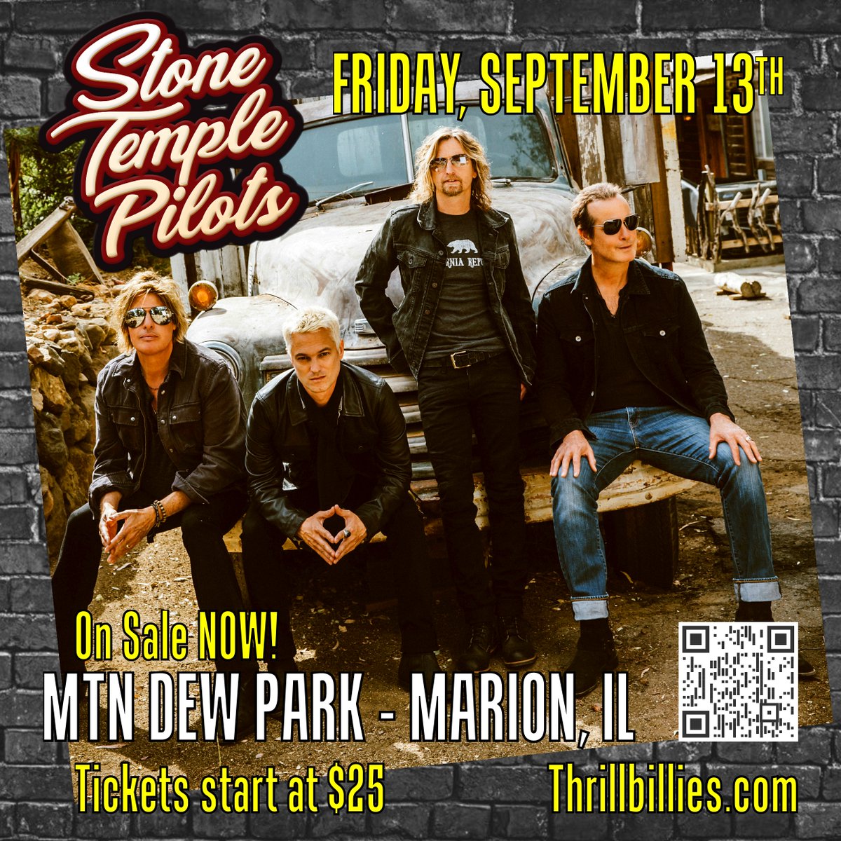 🎶 🎵Where ya going for tomorrow?! 🎶 🎵 Where ya going September 13th?! Tickets to Stone Temple Pilots are one sale NOW starting at only $25! etix.com/ticket/p/45863… Grab your tickets and join us on Friday, September 13 at Mtn Dew Park!