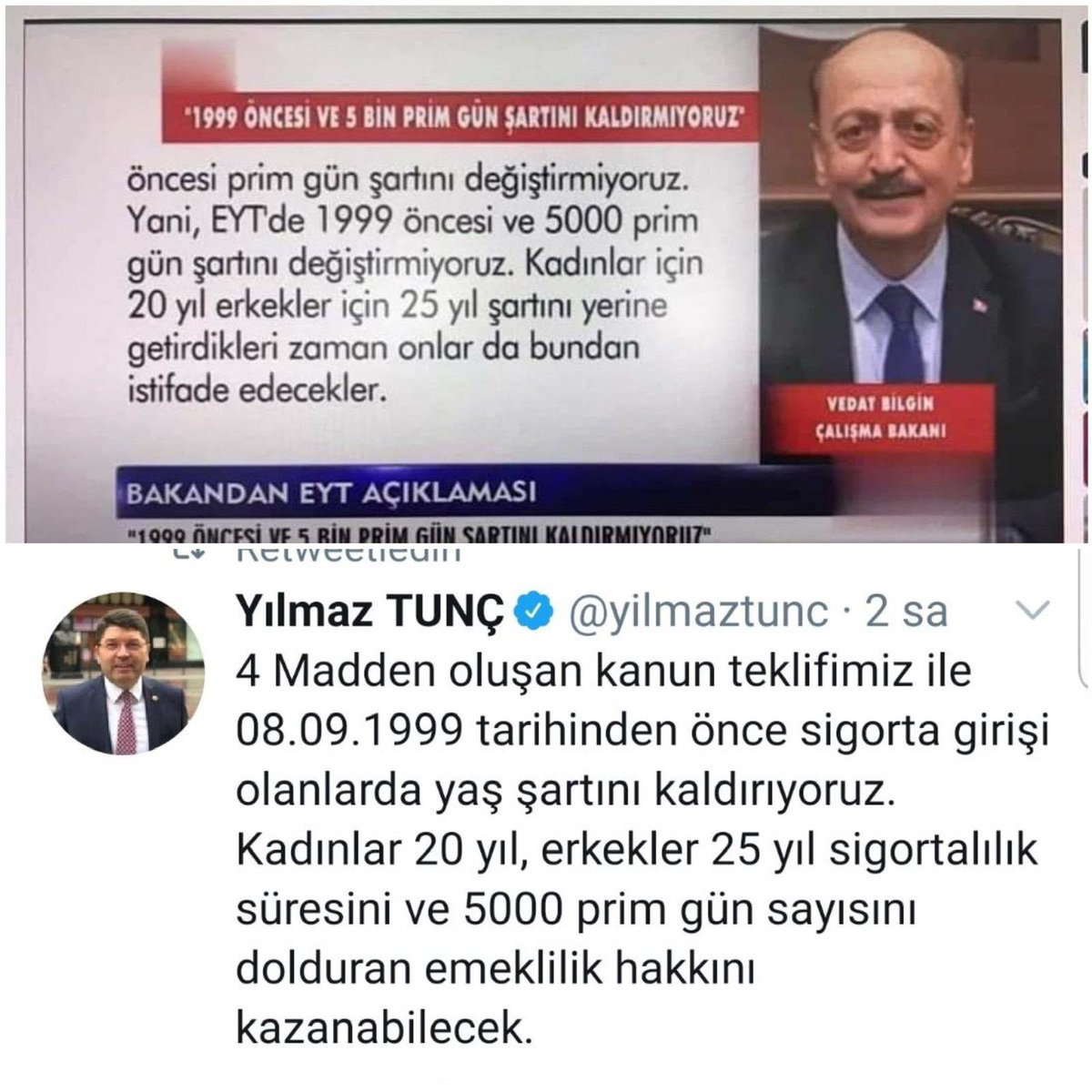 Cumhurbaşkanı Erdoğan:
“Dün verdiğimiz sözleri bugün ‘hatırlamıyoruz’ diyerek hiçbir zaman kulak arkası yapmadık"  Yaptınız Cumhurbaşkanım. Sizin Bakanlarınız yaptı… <a href="/RTErdogan/">Recep Tayyip Erdoğan</a>  ve 5000 / 3600 Kısmi Mağduriyetlerini yarattınız. Ve hala sizden gelecek açıklamayı bekliyoruz… Bu
