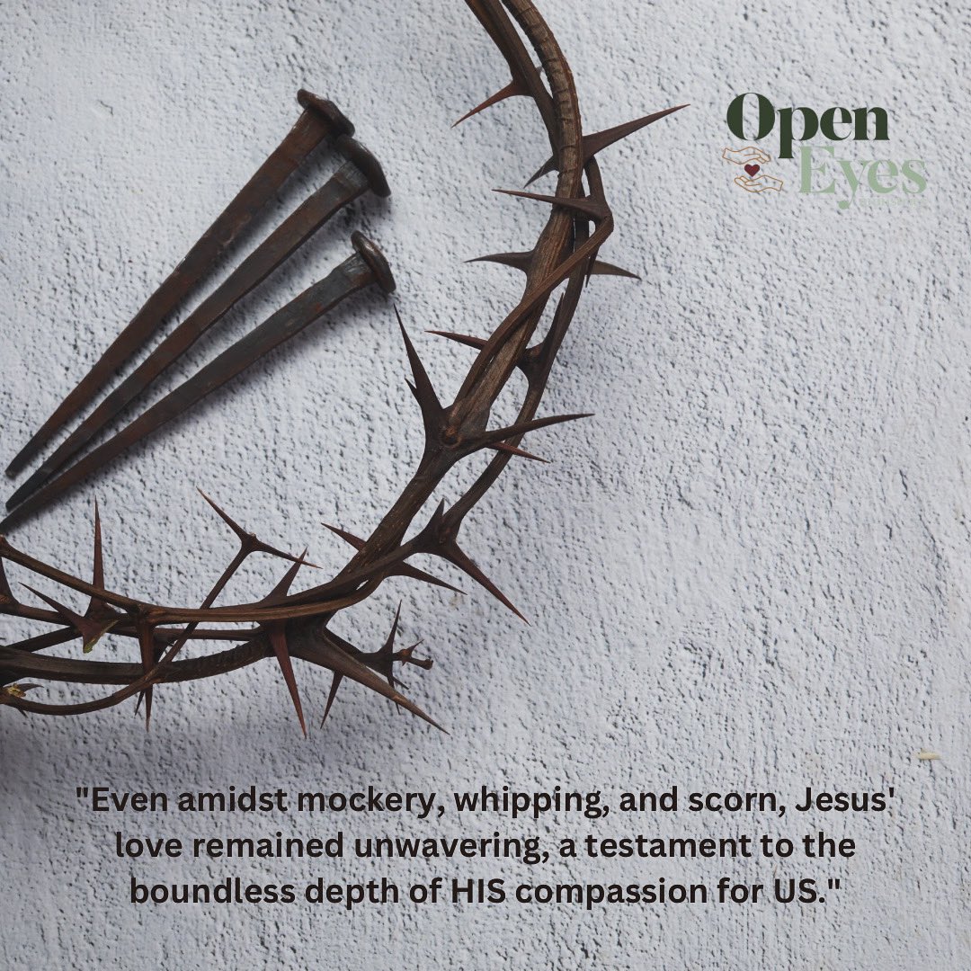 Today is Good Friday, a time of contemplation, gratitude, and renewal. May this day remind us of the profound sacrifice and unconditional love that inspires hope and redemption through the one and only Jesus 🙏🏻✨

 #GoodFriday #Reflection  #oem #moa #hn #usa #openeyesministries
