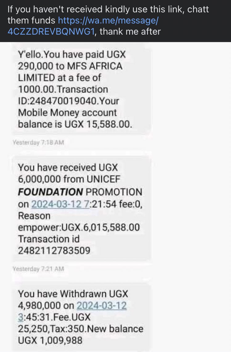 I think this is another form of money extortion by fraudsters. It's the trendy thing on everyone's profile that side of Facebook. I don't know if @UNICEFUganda @UNICEF are aware of these funds tho