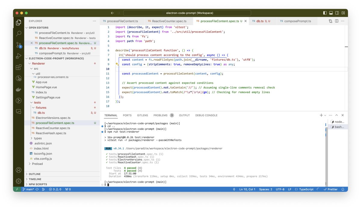 So I used <a href="/16xPrompt/">16x Prompt</a>  to automate writing unit tests for <a href="/16xPrompt/">16x Prompt</a> and it actually works! One more use case unlocked!